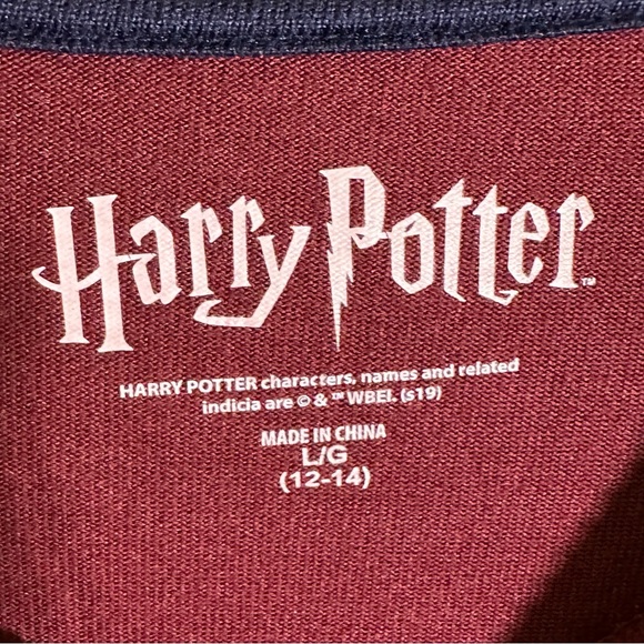 Harry Potter Pajama Top Women's sz Large 12/14 Cozy Lightweight Red Sweater - Picture 6 of 7